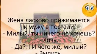 "Жена нежно прижимается к мужу в постели..." АНЕКДОТ! Юмор для хорошего настроения!