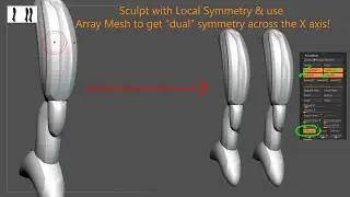 Z Brush - Array Mesh to Sculpt with Local & World Symmetry