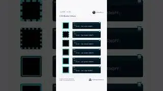 CSS border values #coding #webdesign #css3 #webdevelopment #html #htmlcss #css #programming