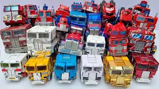 Different OPTIMUS PRIME Transformers Cyberverse Assemble - Stopmotion RobotCar Toys TRANSPORTING JCB