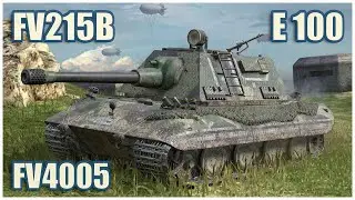 E 100, FV215b & FV4005 • WoT Blitz Gameplay