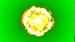 Yellow Power Ball Animation (green screen)