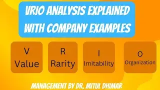 VRIO Framework in strategic management with examples /  VRIO Analysis example / Vrio model