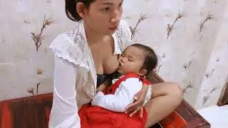 Beautiful single mother breastfeeding her baby| Baby and Single Mom channel