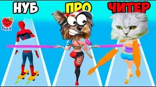 ЭВОЛЮЦИЯ ВОЛОС, НОГТЕЙ и СКЕЙТА! MAX Level  (Hair Runner, Nail Woman, Skater Stacker) Валеришка Макс