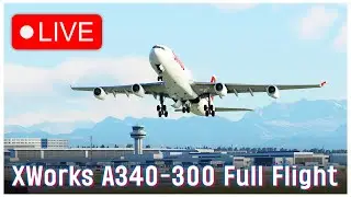 Swiss A340-300 X-Works | Zurich - Barcelona | Full Flight VATSIM