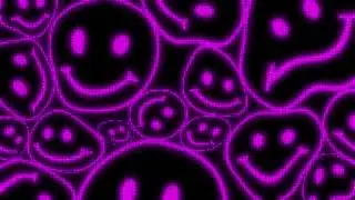 Purple Warped LED Smiley Face Background || 1 Hour Looped HD