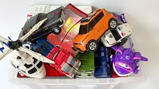 Box Full of Toys Robot Tobot Cars Review - Transformers Stopmotion: Optimus Prime, McQueen, Dinosaur