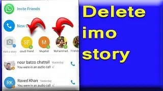 How to delete imo story friends of friends