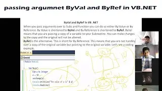 2nd class||passing argument by value and reference in vb.net