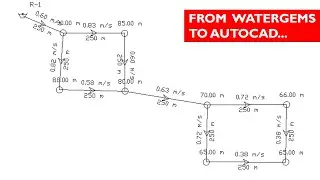 How I Prepared this Water Network Layout in AutoCAD (After designing in WaterGEMS)