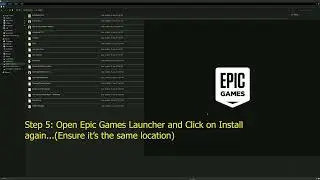 How To Verify Already Installed Games In EPIC Games Launcher