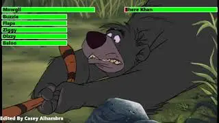 The Jungle Book (1967) Final Battle with healthbars