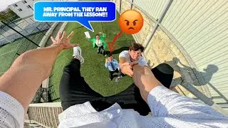 ESCAPING ANGRY TEACHER AND PRINCIPAL, WE SKIPPED CLASS Part: 2 (Funny ParkourPOV Action)