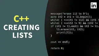 C++ Tutorial - Creating Lists