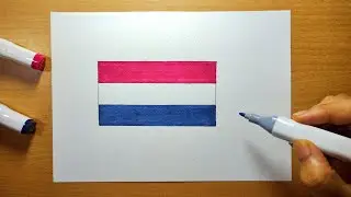 Netherlands flag drawing | how to draw Netherland flag