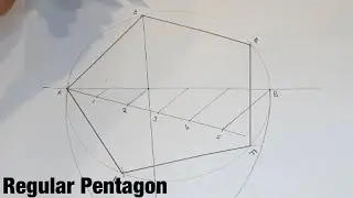 How To Construct a Pentagon Given The Diameter.