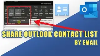 Outlook - How to Share a Contact Group List by Email (Email a Distribution List)