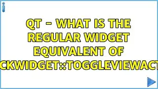 Qt - What is the regular widget equivalent of QDockWidget::toggleViewAction