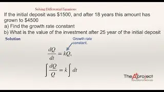 Continuous Rate - Finding the Growth Rate Constant