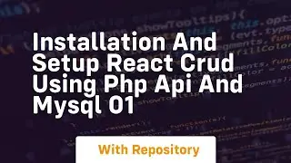 Installation and setup react crud using php api and mysql 01