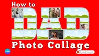 Create Custom Dad Multi Photo Collage. Canva Custom Frames for photo collage