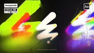 After Effects Template: Glitch Logo + Free Font