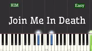 HIM - Join Me In Death Piano Tutorial | Easy