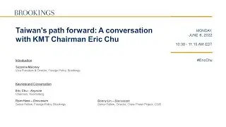 Taiwan’s path forward: A conversation with KMT Chairman Eric Chu