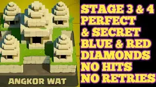 Diamond Quest Angkor Wat Stage 3, Stage 4 Perfect & Secret Red Diamonds, Gems Gameplay Guide, Tips