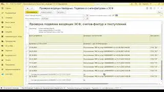 Проверка входящих Накладных. Подвязка со счета-фактурами и ЭСФ