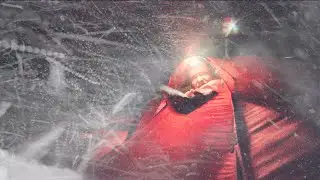 Blizzard Winter Camping in a Snow Storm - Extreme Solo Tent Camp Surviving Heavy Snowfall & Freezing