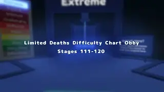 Limited Deaths Difficulty Chart Obby: Stages 111-120 (mobile)