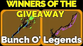 WINNERS OF THE GIVEAWAY SERIES 15!  Bunch O Legends & ELDENBARK!  Dungeon Quest Enchanted Forest