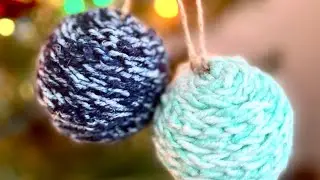 Christmas Ornament Handicraft Using Finger Knit Chain