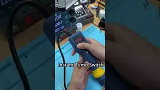 Portable hot air soldering for phone repair with instant temp feature