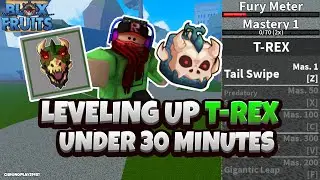 Leveling up T-Rex Fruit Under 30 Mins (Blox Fruits Winter Update)