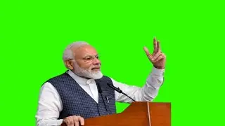 PM Narendra modi Speech Green Screen Stock Footage