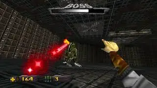 Turok 1 Remaster T-Rex Boss Battle with Jedi Knight Mod (Heavily Modded)