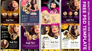 beauty salon flyer design free psd template | beauty salon and spa center flyer design templates