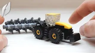 How to Build Small Lego JCB Fastrac 8000 Tractor with Reversible Plow (MOC - 4K)