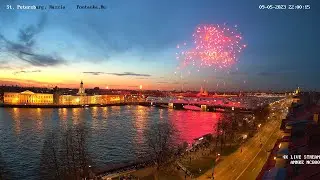 Салют 78 лет Великой Победы 9 мая 2023 Санкт-Петербург Victory Day Fireworks in St Petersburg Russia