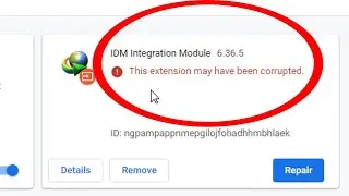 This extension may have been corrupted | Add IDM extension to Chrome Manually