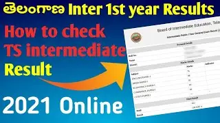 TS Inter First Year Results 2021 / How to Check Telangana Intermediate Results 2021/ online telugu