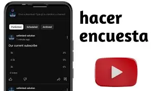 Como HACER ENCUESTAS en YOUTUBE desde tu CELULAR 2024 FÁCIL y RÁPIDO