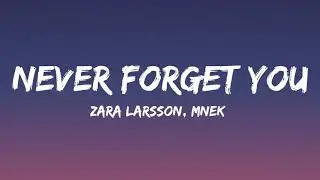 Zara Larsson, MNEK - Never Forget You (Lyrics)