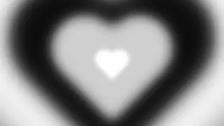 Blurred Black and White Y2k Heart Tunnel Background || 1 Hour Looped HD