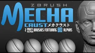 MechaCrust: Zbrush Panel Line Brushes