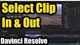 1 key clip selection on timeline, In and Out points (Davinci Resolve, X, Alt+X)