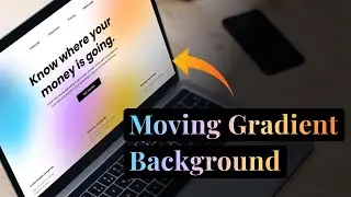 Moving gradient background website in figma